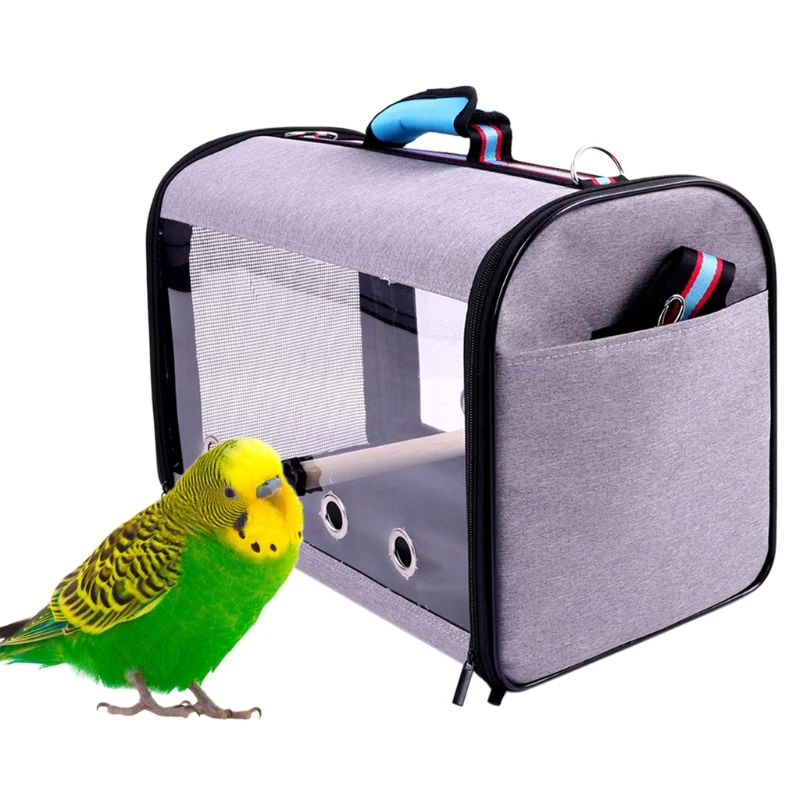

Lightweight Bird Travel Carrier Parrots Carrying Cage Portable Outgoing Gear for c.ckatiels Lovebirds Green Cheek