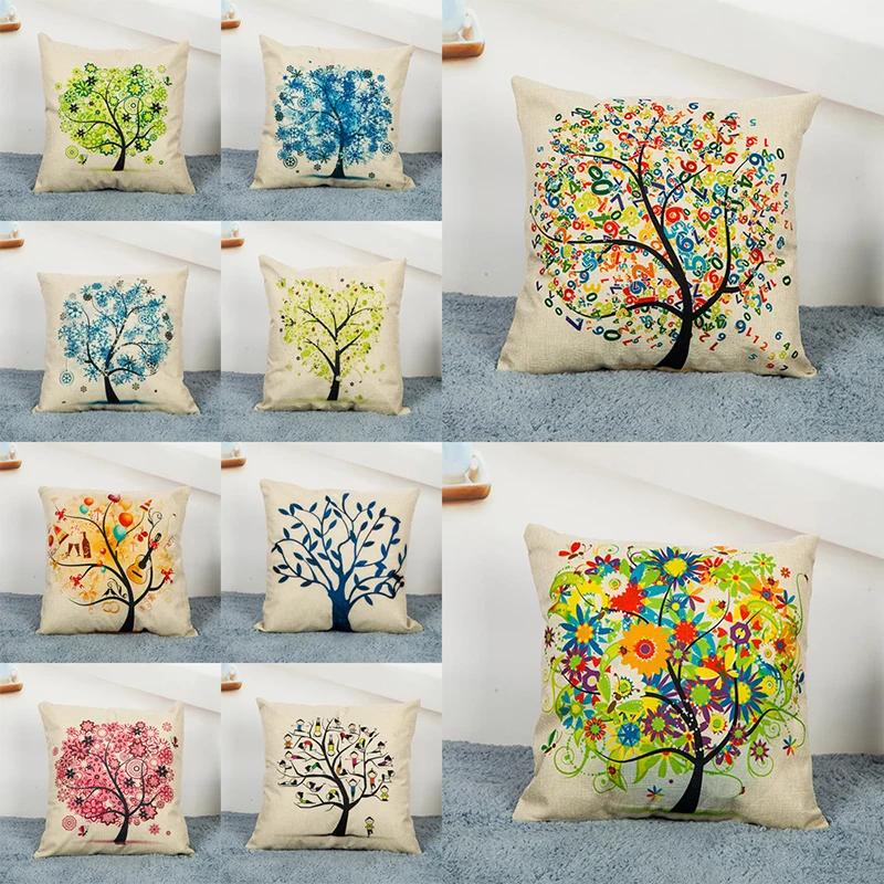 

Exquisite Flower Decorative Pillowcase Series Linen Cushion Covers 45*45 For Home Sofa Car Lixingroom Super Soft Pillow Cover