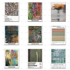 Gerhard Richter выставочный плакат, бирюзовая Аква абстрактная полоса живопись, розы, СвечаKerze настенные художественные принты домашний декор холст подарок