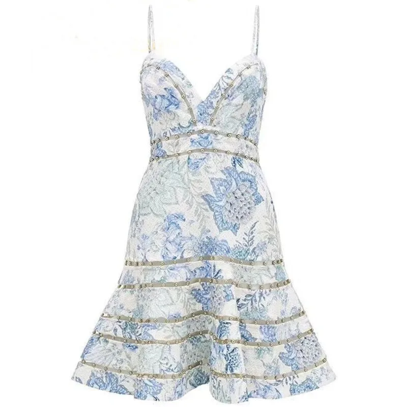 DEAT 2020 новая весенняя и летняя модная одежда женское платье с вышивкой высокой