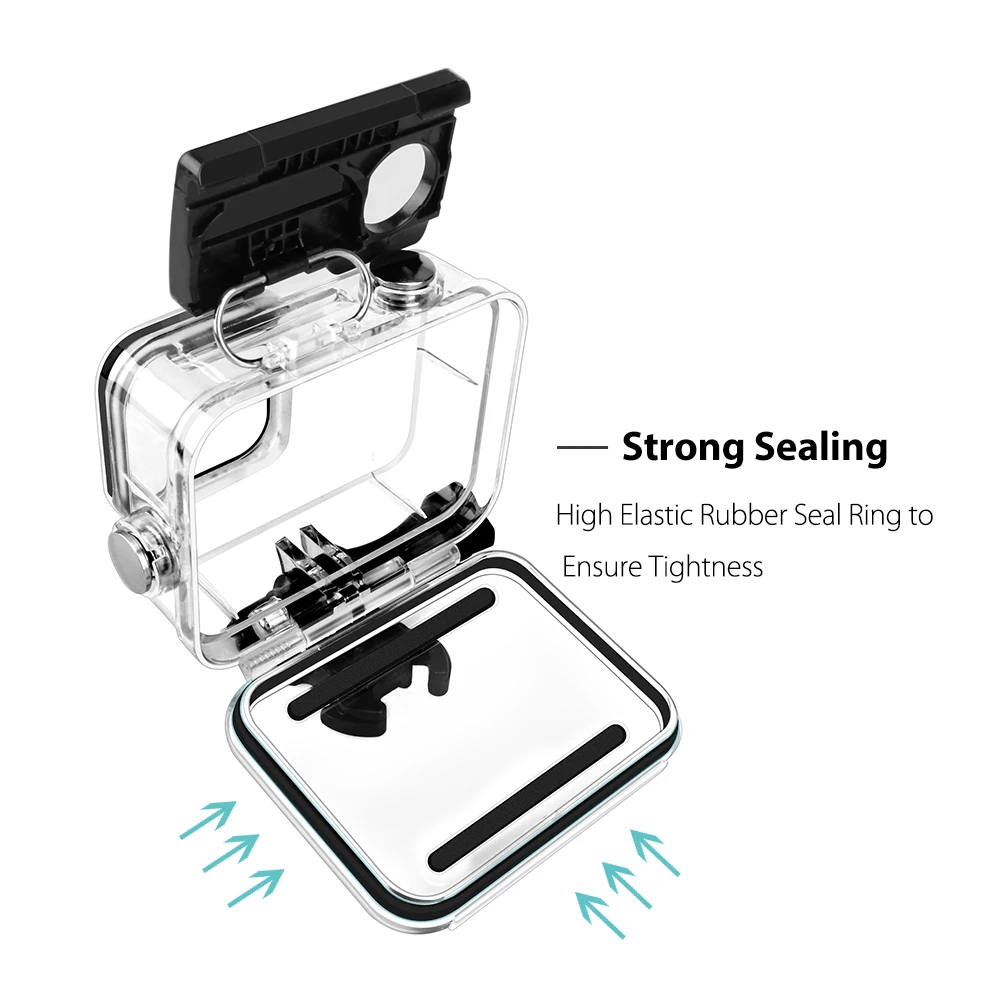 Водонепроницаемый чехол Vamson защитный для Gopro Hero 8 черный комплект аксессуаров