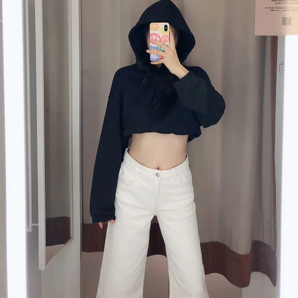 

2020 NEW Autumn women hoodies multiple colour solid long sleeve hooded collar hoodies female fashion casual women clothes