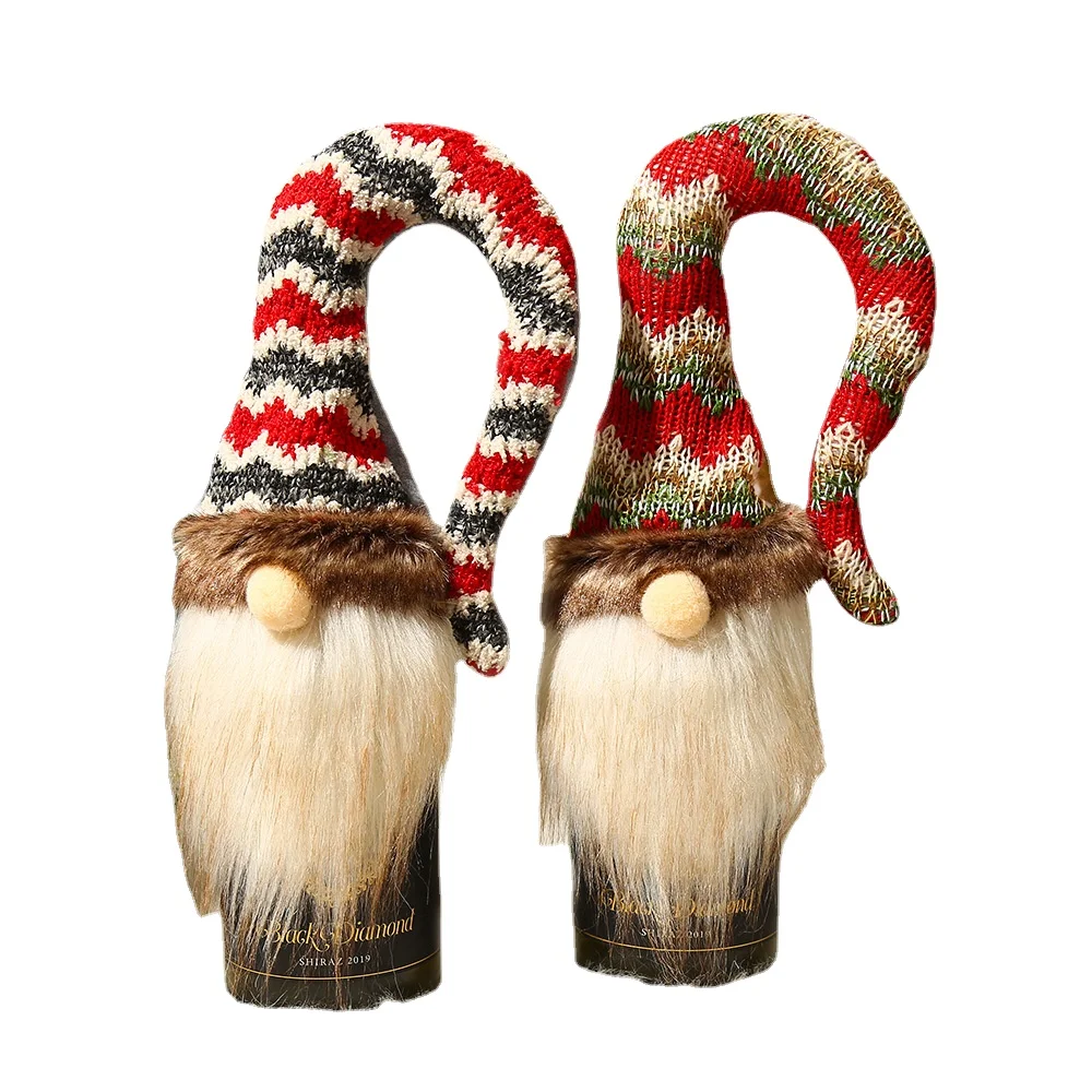 

Рождественская Крышка для винной бутылки для пожилых людей без лица, Подарочная коробка для чулок с изображением снеговика, Рождественское...