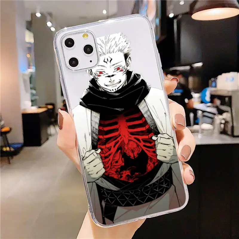 

Anime Jujutsu Kaisen Phone Case Transparent soft For iphone 5 5s 5c se 6 6s 7 8 11 12 plus mini x xs xr pro max