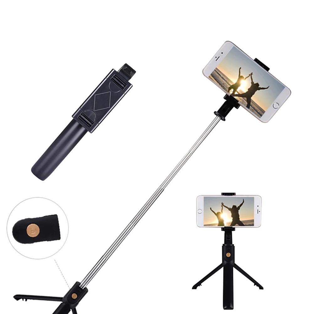 Bluetooth выдвижной штатив для селфи со съемным беспроводным пультом дистанционного