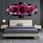 5 шт. абстрактные красочные цветочные плакаты, Настенная картина, цветы лилии, модульное искусство, абстрактные картины для гостиной, спальни