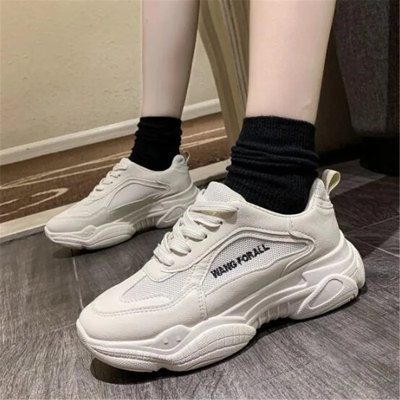 

sports women's shoes spring autumn new fashion casual breathable womens platform sneakers running mesh women shoes loafers
