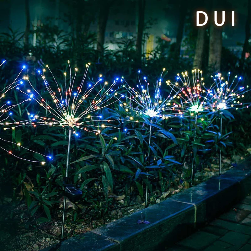 DUI Солнечный наземный фейерверк Одуванчик струна Открытый водонепроницаемый