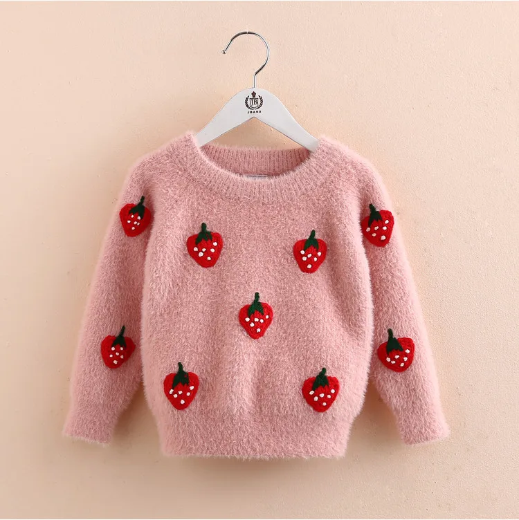 

2020 Autumn Winter Kids Sweater Children New Year Clothing Girls Cotton O-neck Baby Costumes SD73