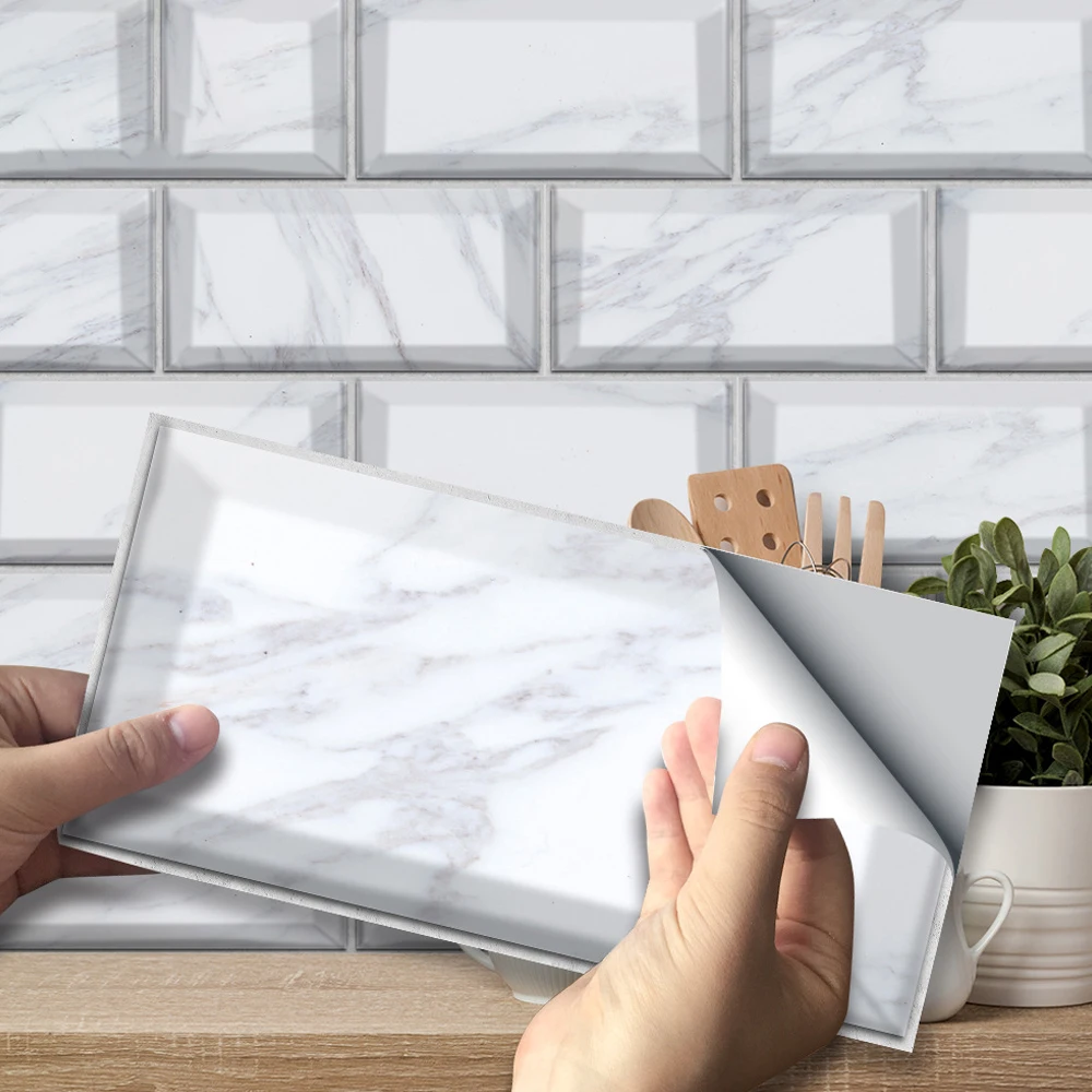 Самоклеящиеся 3D наклейки на стену 9 шт. обои с имитацией кирпича и мрамора