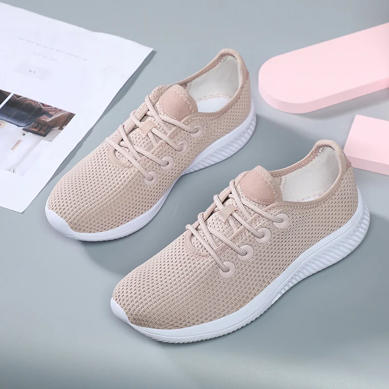 

Lightweight Sneakers Breathable Flying Woven Casual Lace-up Vulcanized Shoes Women's Shoes Spring 2022
