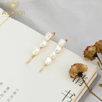 ashiqi natural freshwater pearl hair clips pins accessories for women wholesale jewelry
