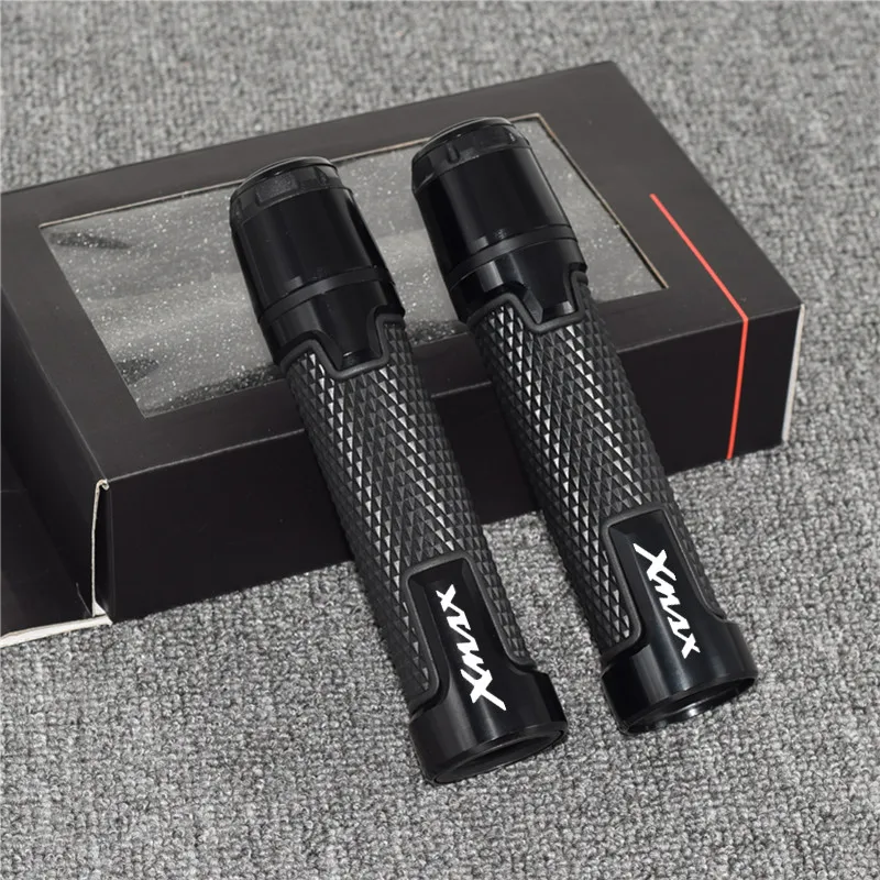 black Дизайн 7/8 ''22 мм мотоциклетные ручки, противоскользящие ручки для скутера, рукоятки для Yamaha xmax 125 250 300 400 - Цвет: black