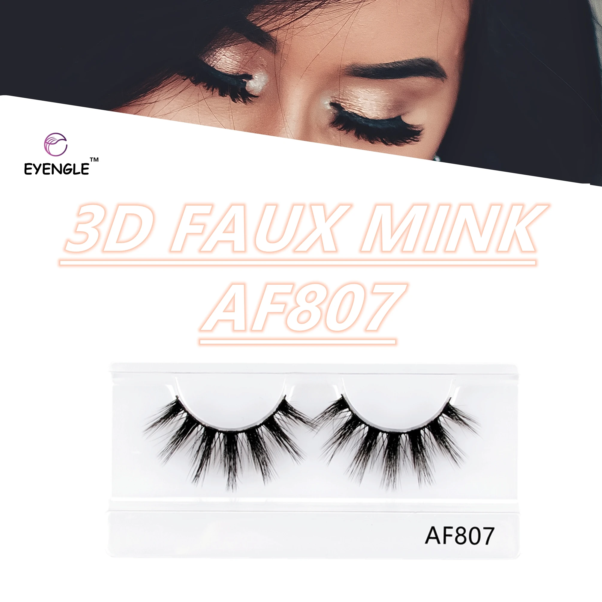 

EYENGLE 3D False Eyelashes Natural Thick Long Soft Handmade 10-15mm Faux Mink Eyes Lashes Extension Reusable Makeup 11.11