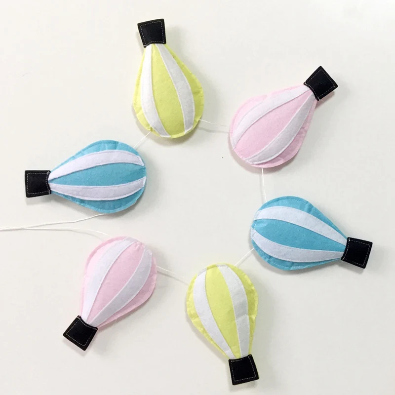 Мультяшная Детская комната украшения воздушный шар дома гирлянда фетр дети