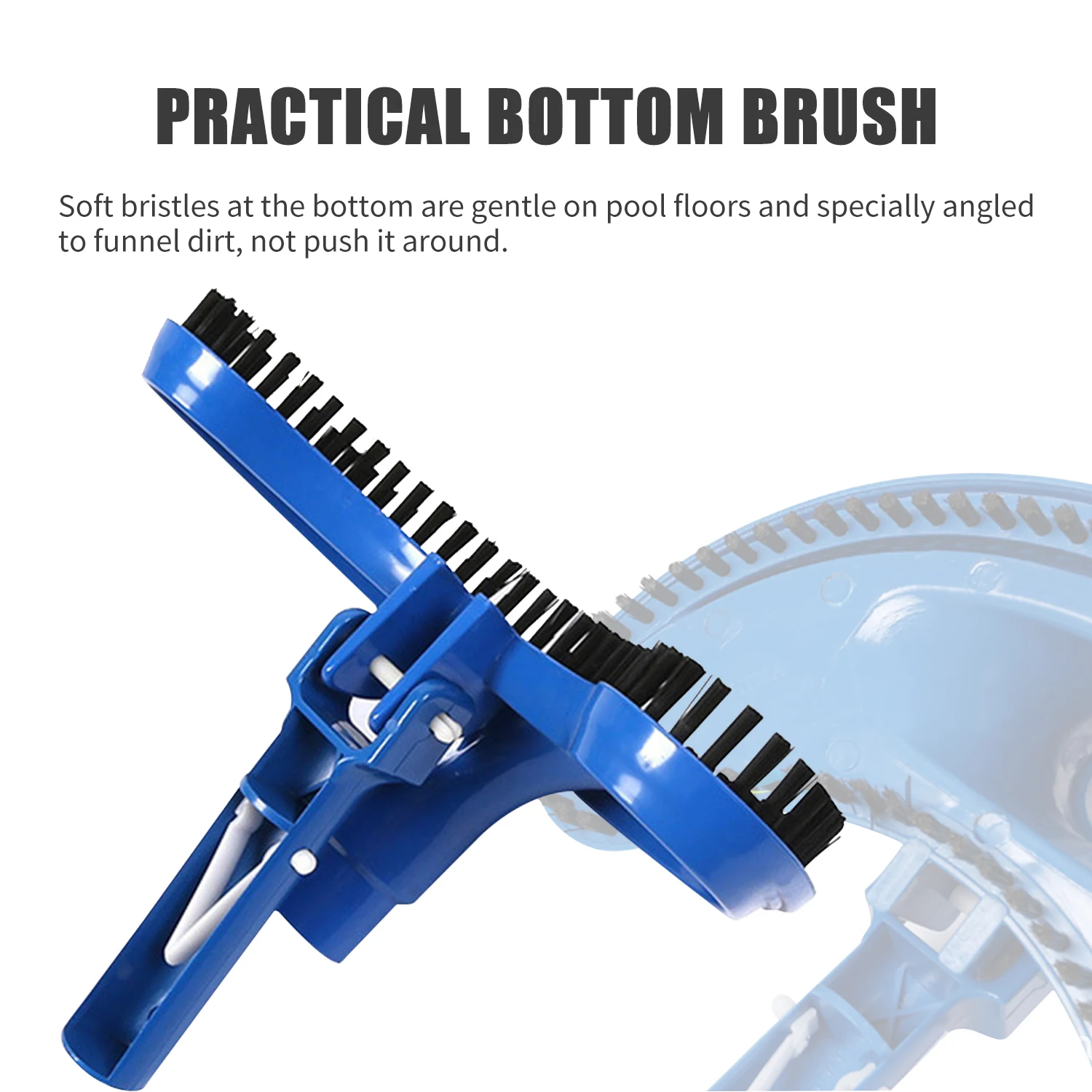 

Removes Debris Clean Corners Cleaning Brush Swimming Pool Vacuum Head with Clip Handle Drawstring Bag Cleaning Tool Spray Brush