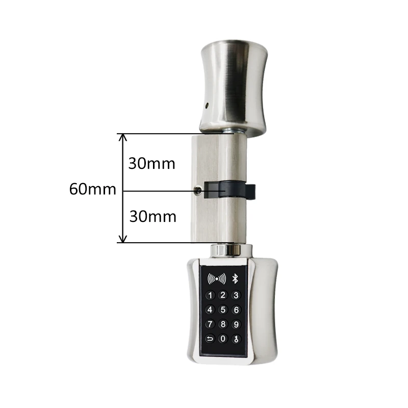 silver 3030 TT lock app умный цилиндрический дверной замок замена без ключа замок евро профиль цилиндр - Цвет: silver 3030