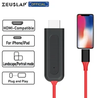 2meters lightning to hdmi compatible cable otg data sync external connector for iphone xs max ipad pro