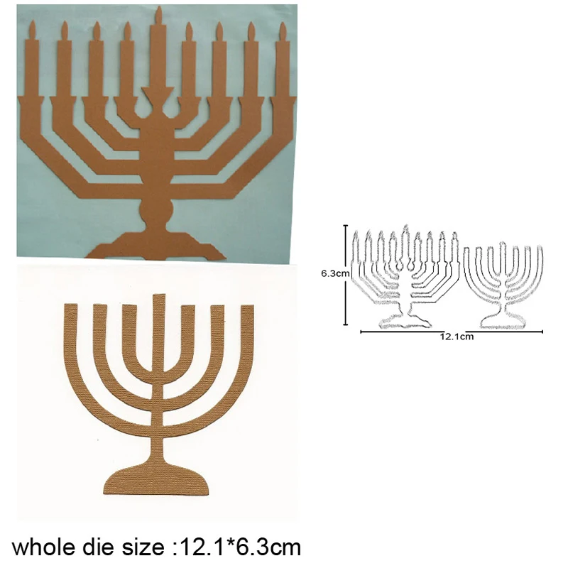 

craft dies Hanukkah Candlestick Cutting Dies Stencil For Greeting Card Making Scrapbooking dies Metal Dies Nouveau Arrivage 2020