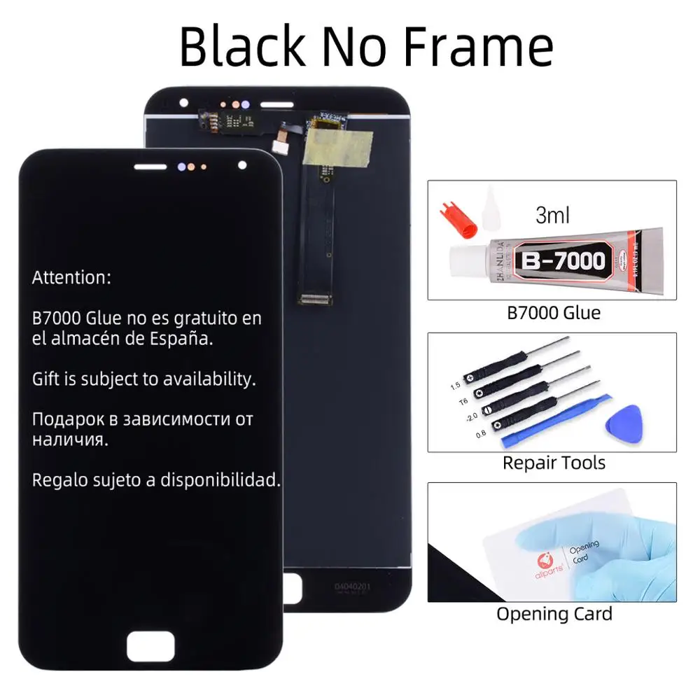 Дисплей для MEIZU MX4 Pro MX4 в сборе с тачскрином на рамке черный белый - Цвет: MX4 Pro  (Black)