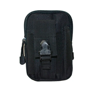 Black Нейлоновая тактическая Сумка Molle с зажимом для ремня, кобура для телефона, EDC гаджет, поясной кошелек, кошелек, камуфляжная сумка для телефона, Пешие прогулки на открытом воздухе - Цвет: Black