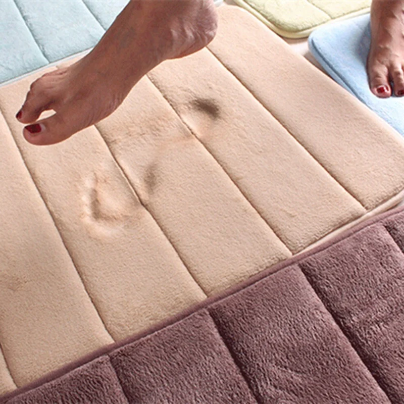 

Drop Shipping Thick Coral Non-slip Carpet 4361 Solid Memory Foam Bath Mat Is Convenient and Practical Fashion Household Products