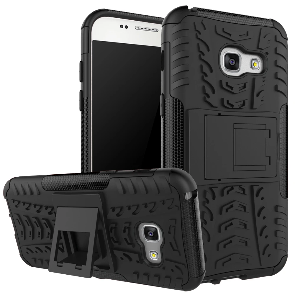 Чехол для samsung Galaxy A3 2017 a320 PC + Силиконовый сверхмощный противоударный 3D чехол
