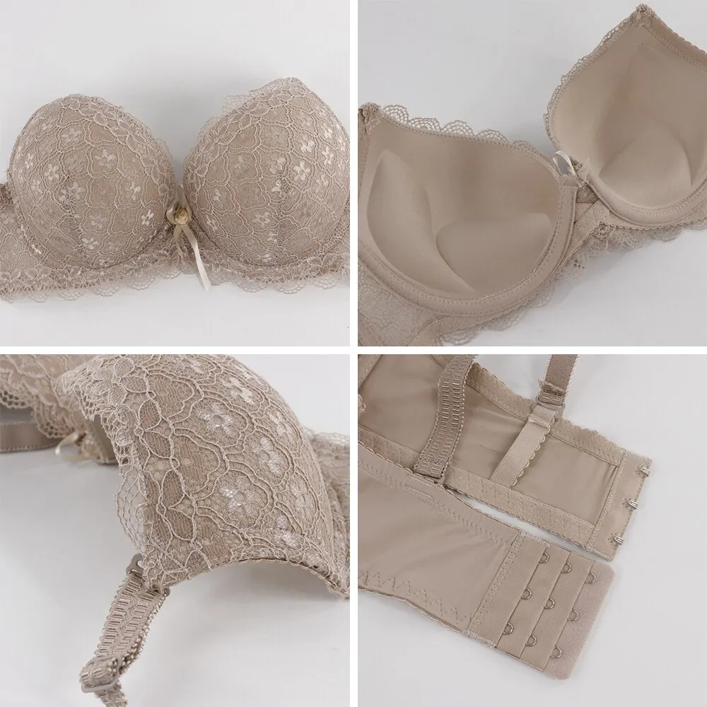 

Sexy Women Lingerie Bras For Push Up Lace Floral Bra Supper Padded Bra Top Underwired Underwear Plus Size 85B-100C