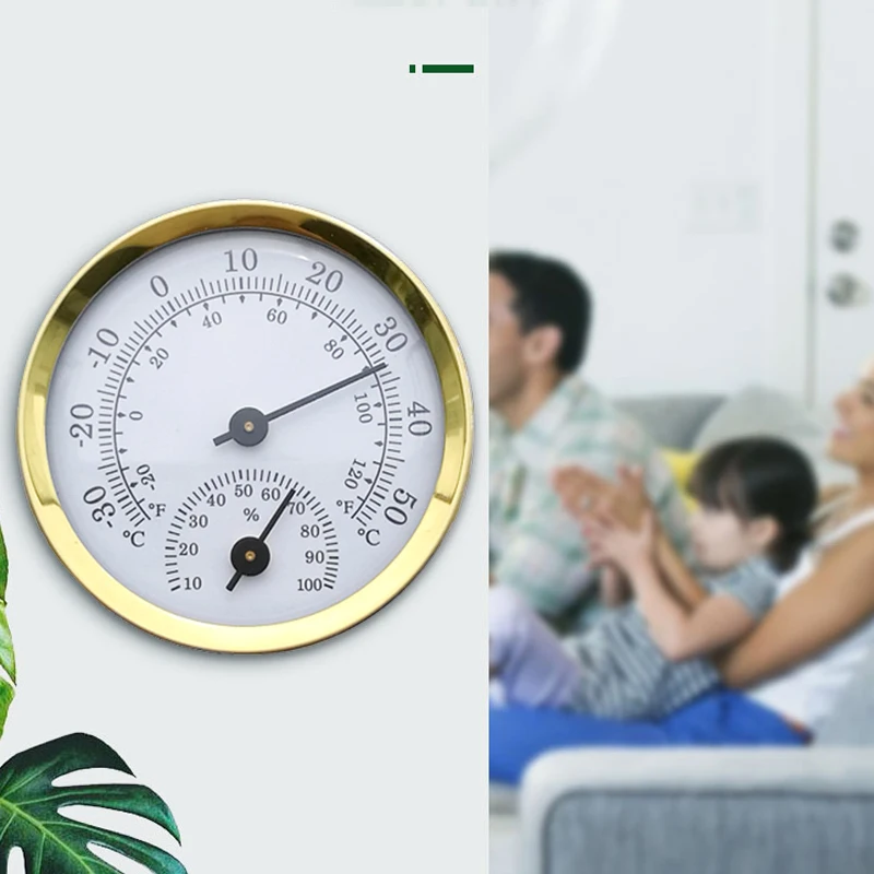 

58mm Hanging Thermometer Hygrometer Indoor Outdoor Pointer Thermometer Household Items Bedroom Decorations -30~50℃ Метеостанция