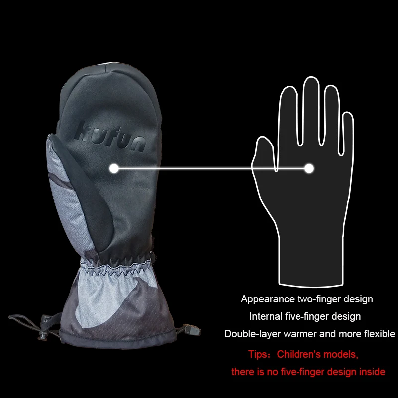 Лыжные перчатки Сноубординг водонепроницаемый утолщение зима теплый снегоход