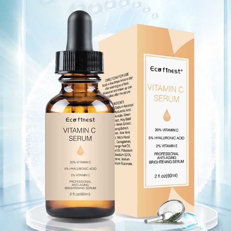 

60ml Vitamin C Whitening Serum Hyaluronic Acid Face Cream & Vitamin E - Organic Anti-Aging Serum for Face Eye Treatment 2 fl.oz