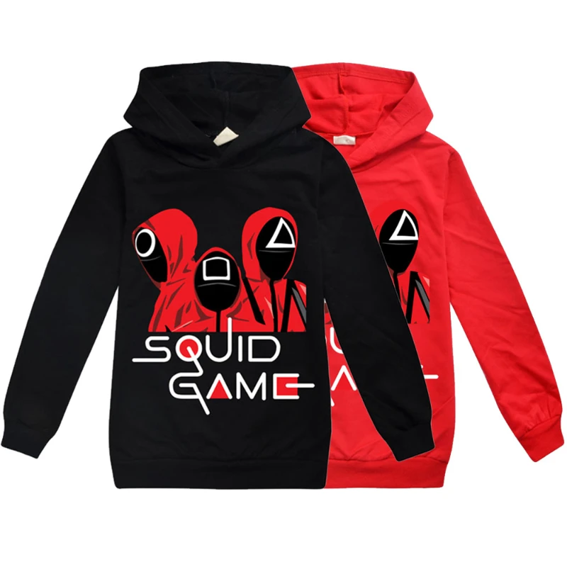 

Children's Clothing Clothes 2021 Fashion Cartoon Squid Game T-shirt Summer Boys and Girls Pure Cotton Sports Sweater 3-16 Years