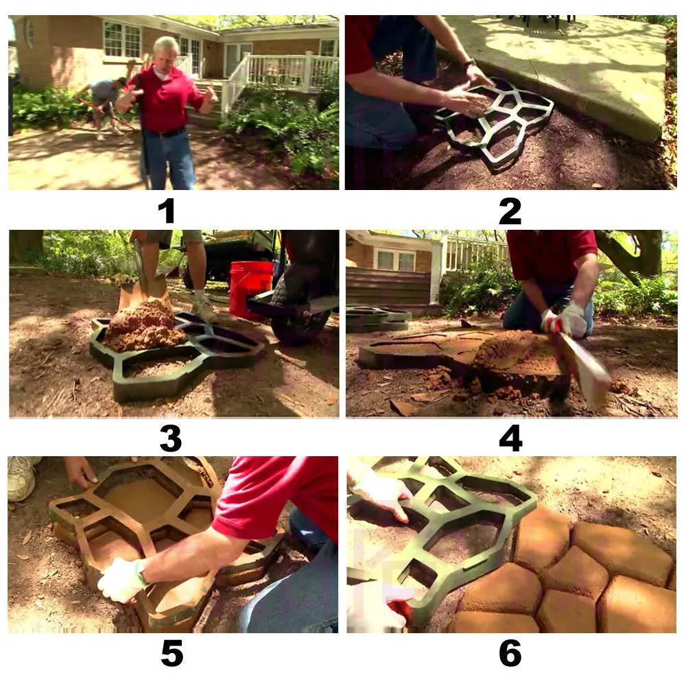 Форма для садовых дорожек сделай сам 42 5x42 5 см |