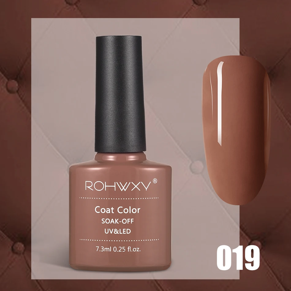 A019 ROHWXY 7,3 мл Гель-лак для ногтей для маникюра 60 цветов УФ-светодиодный Гель-лак впитывающий Гель-лак для рисования Гель-лак Инструменты для дизайна ногтей - Цвет: A019