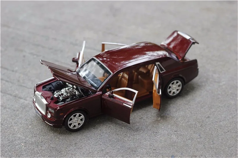 1/24 модель автомобиля Rolls-Royce Phantom удлиненный светильник из литого под давлением сплава Sixdoor модель светильник отличная игрушка-Имитация Коллекция подарков