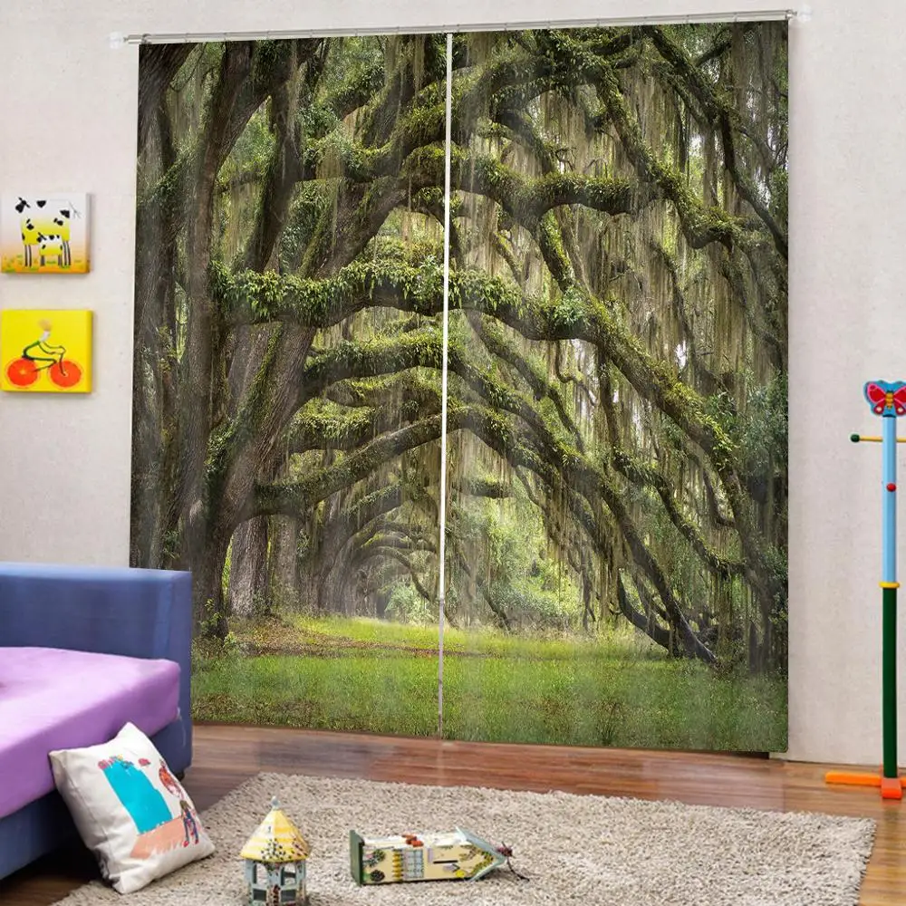Занавески с 3D фотопечатью на заказ большие 3d затемняющие шторы изображением