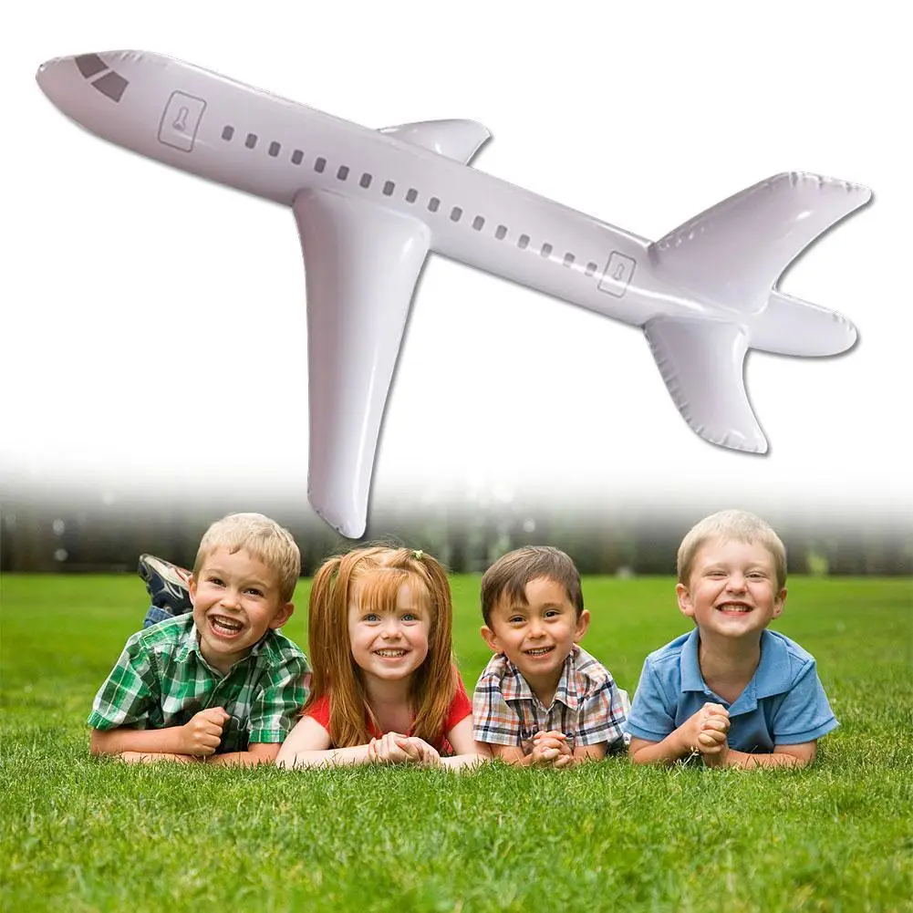 

80/120inch Inflatable Aircraft Cartoon Plane Airliner PVC Plastic Balloons Planes Toys Ballon Children Kids Swimming Outdoor Toy