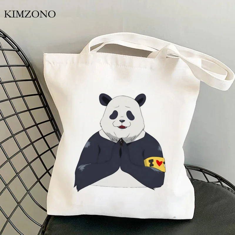 

Jujutsu Kaisen shopping bag cotton bolso shopper reusable eco grocery bag ecobag shoping cloth bolsas reutilizables grab