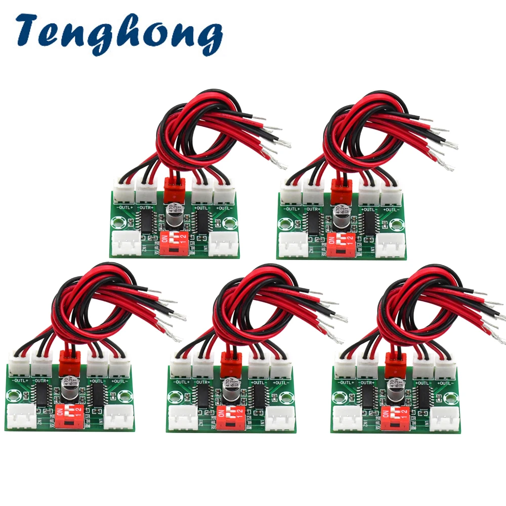 Tenghong 5 шт. Mini PAM8403 Плата усилителя звука 3 Вт * 4 четырехканальная плата цифрового USB