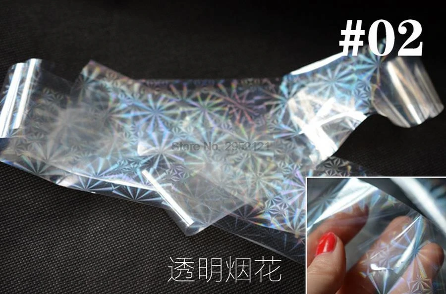 by dhl or ems 1000pcs colorful transparent nail Star sticker Aurora laser cellophane paper 4 * 120cm entire volume new | Красота и