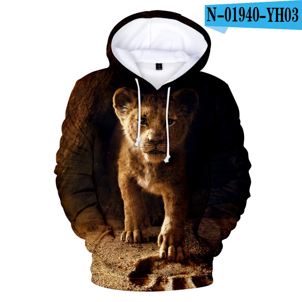 Hot Sale 3D The Lion King Hoodies Men/Women Fashion High Quality Hoodie Movie Leisure Kids Street Wear Style | Мужская одежда