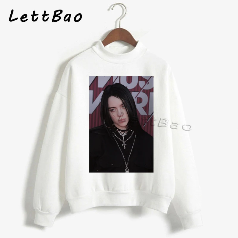 Billie Eilish толстовки свитер уличная Эстетическая Готическая Moletom Feminino Ullzang Harajuku на заказ Женская толстовка Femme 90s