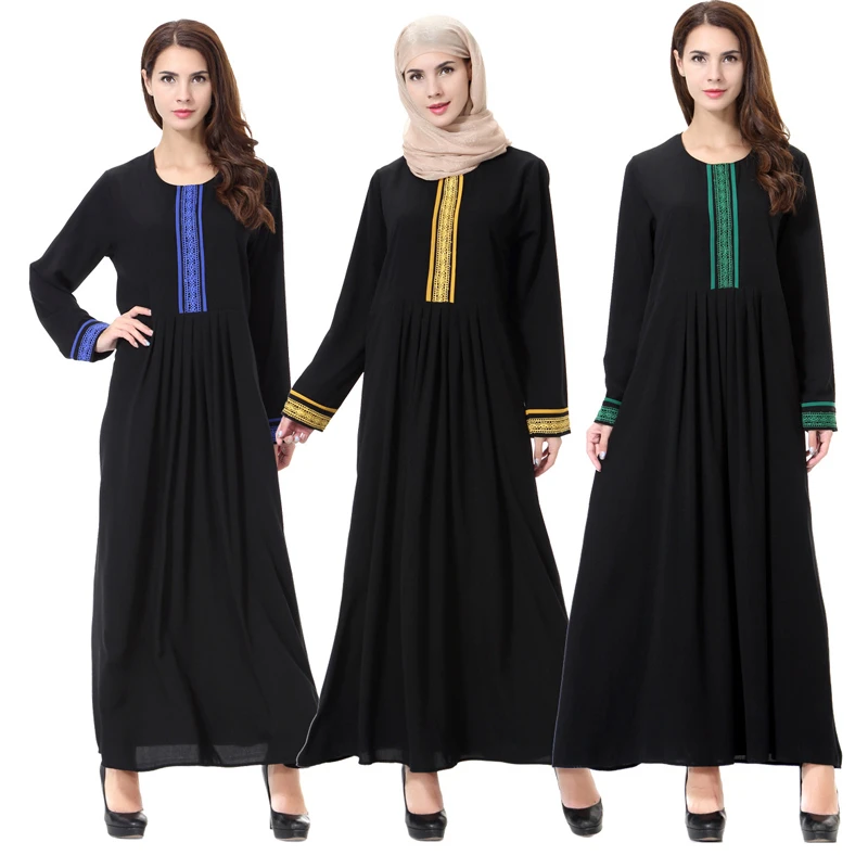 

Abayas for Women Muslim Dress Girls Embroidery Dress Long Sleeve Arab Maxi Abaya Islamic Dress Clothing Kaftan Moroccan Robes