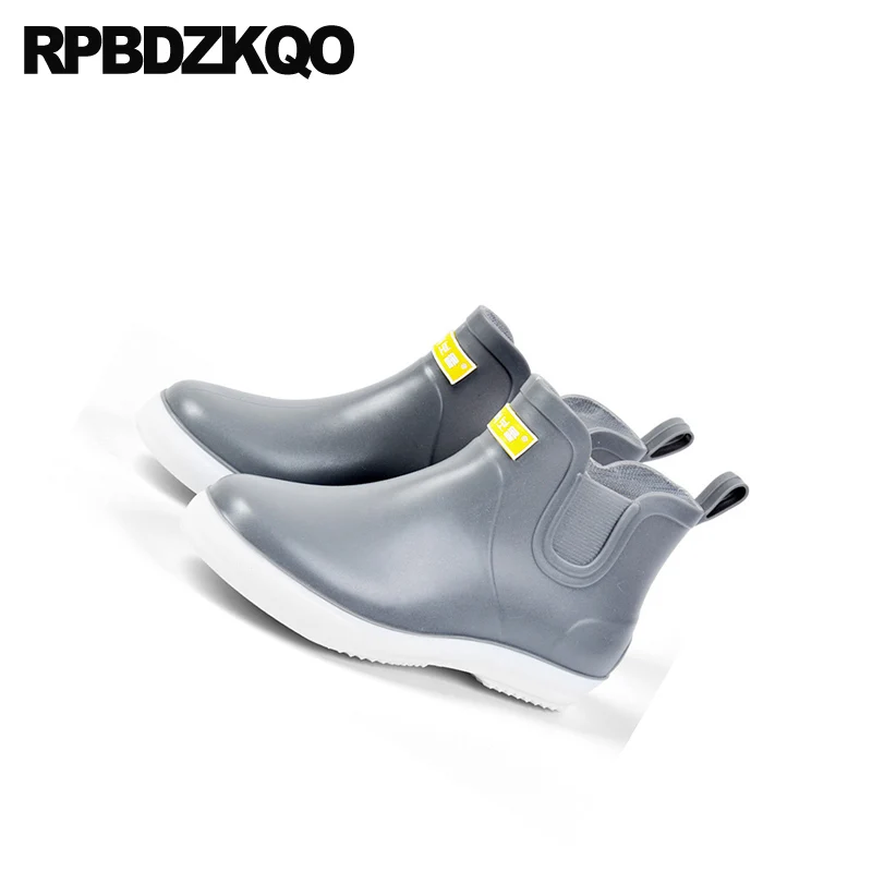 Дешевые дождевые резиновые пвх ботинки без застежки на размера плюс большой