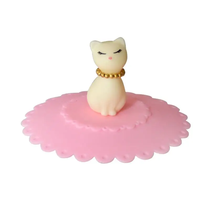 Герметичные силиконовые крышки для чашек с милым котом 2 шт./1 шт. 3D уплотнительные