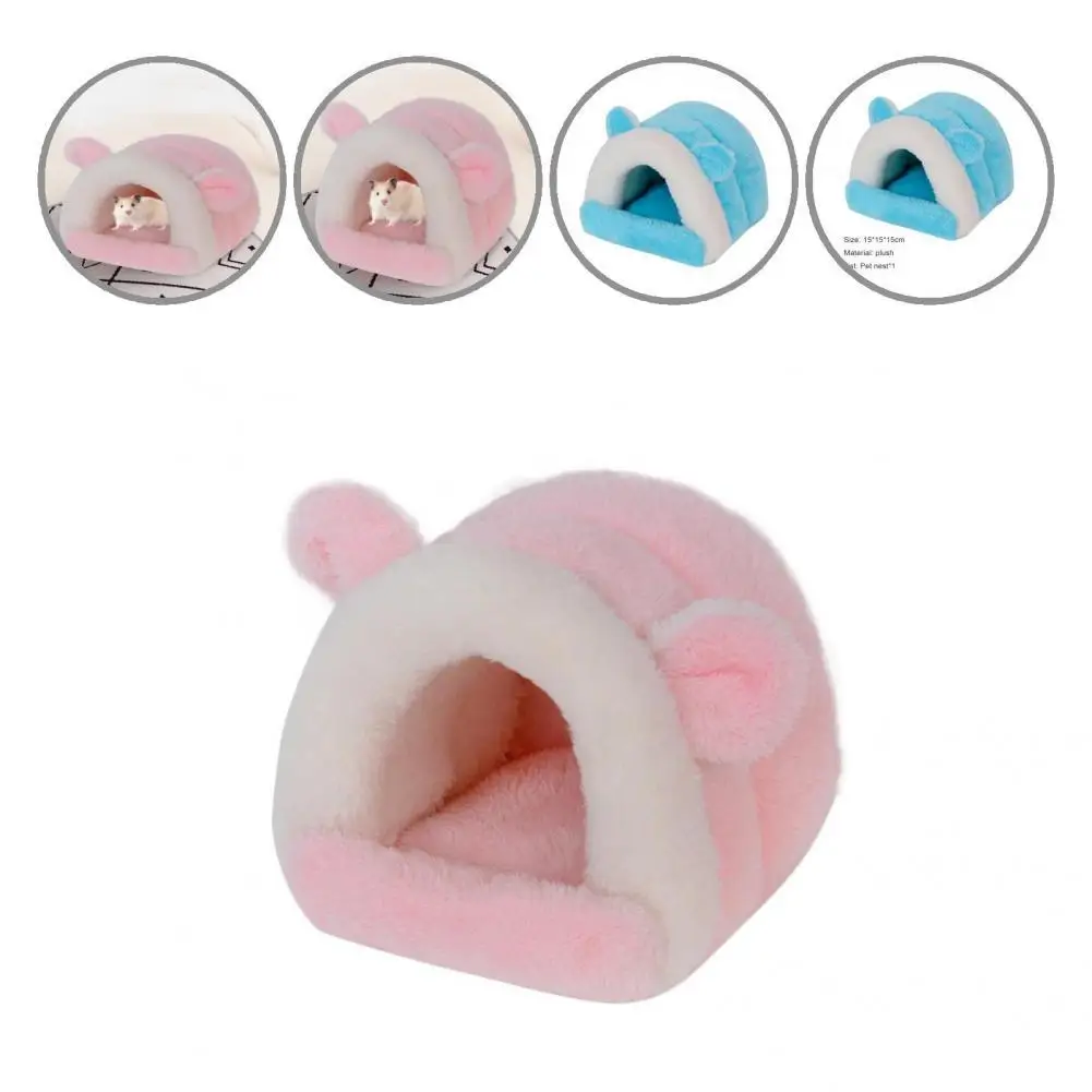 

Stylish Small Animal Bed Keep Warm Cage Accessories Semi-enclosed Cave Bed Pet Nest Hamster House Hamster Bed