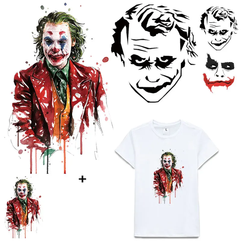 Термоклеящиеся нашивки Joker Heath Ledger для одежды термоклеящиеся принт сделай сам в