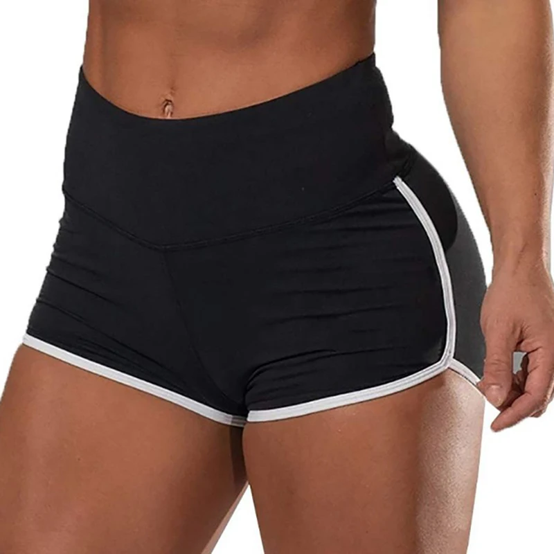 

2021 Summer Running Sexy Leggings High Waist Short Pants Fitness Jogging Clothing Black Women Sports Shorts