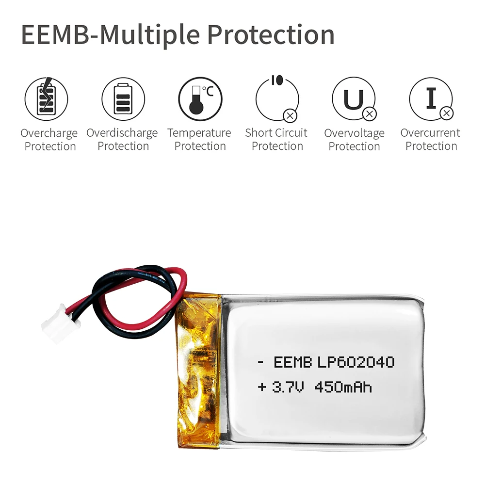 Литий-полимерная аккумуляторная батарея EEMB 602040 3 7 в 450 мАч для GPS-навигатора MP5