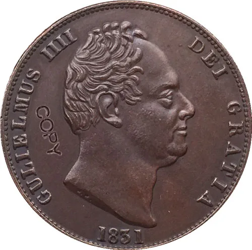 Копия монеты UK 1831 28 мм|copy|copy coins |